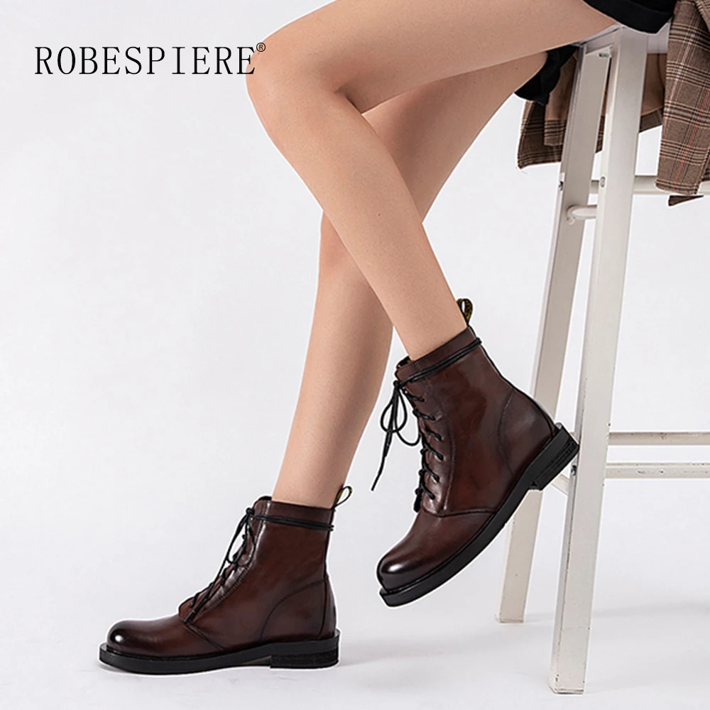 Женские ботильоны на толстой плюшевой подкладке ROBESPIERE зимние водонепроницаемые