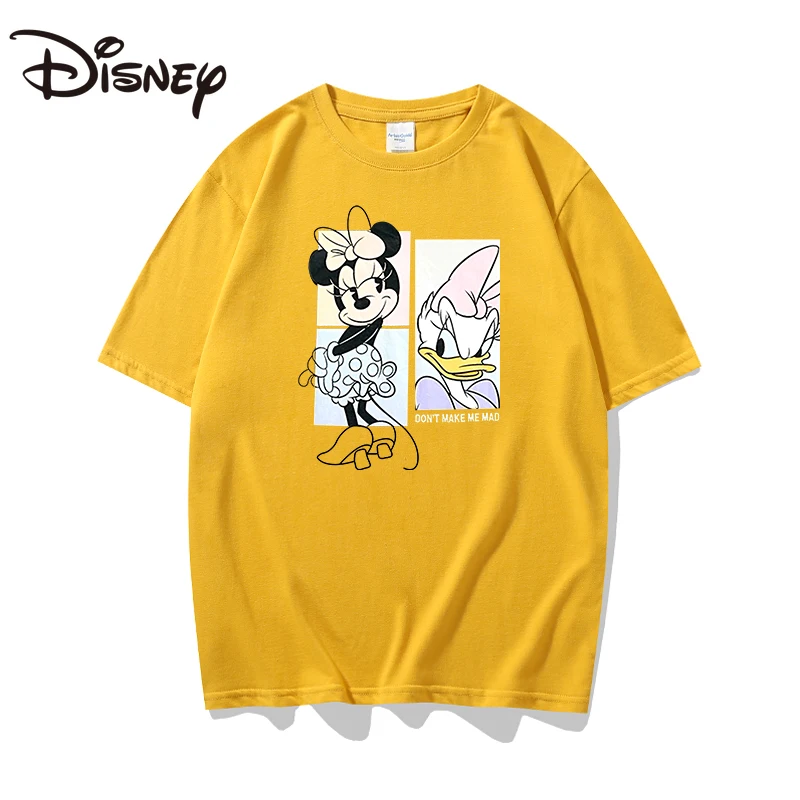 

Disney summer trendy leisure round collar bottom shirt mini sweet cartoon print loose cotton short-sleeved T-shirt