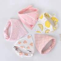 5pcslot new baby bibs for boy girl bandana bib burp cloth cute triangle cotton baby scarf meal collar burp infant accessories