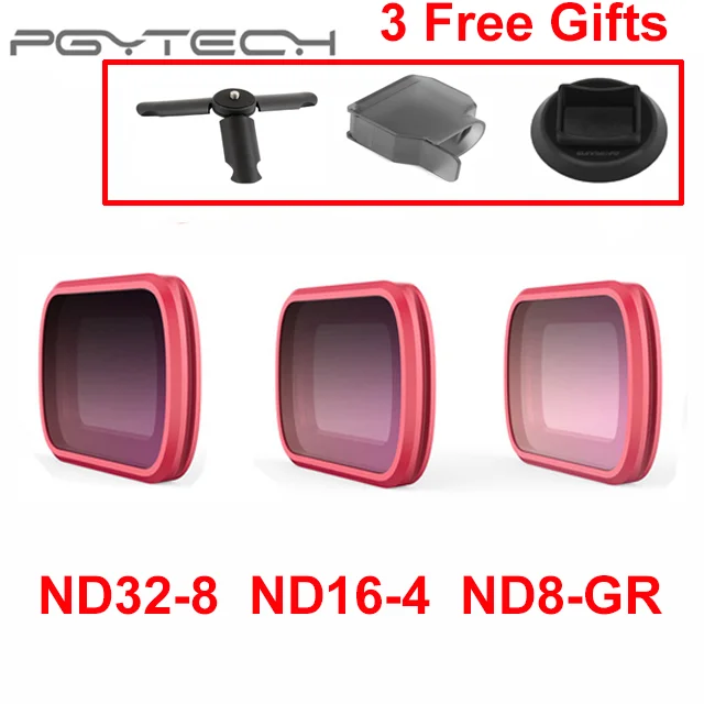 ND32-8 16-4 8-GR PGYTECH для DJI Osmo карманные аксессуары ND CPL фильтры для камеры Osmo Карманный держатель для телефона водонепроницаемый чехол карданный Чехол подставка часть - Цвет: ND32-8 16-4 8-GR