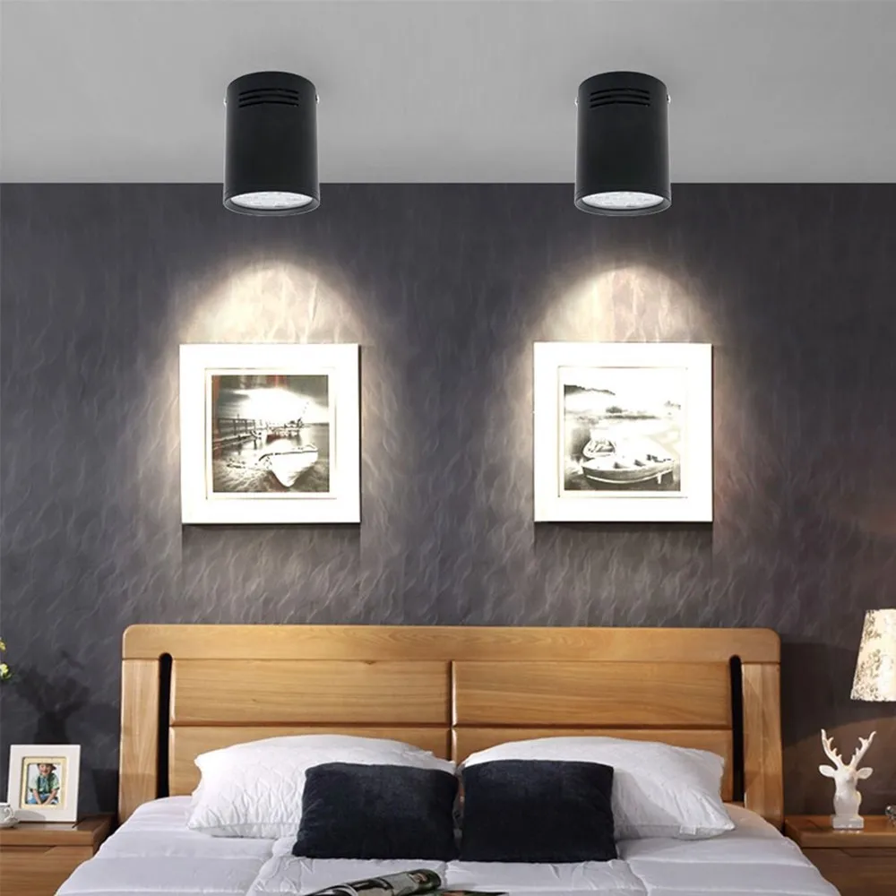 Черный светодиодный потолочный светильник DVOLADOR с регулируемой яркостью 3 Вт/5 Вт/7