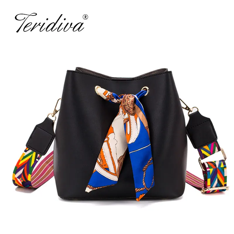 2 шт./компл. мягкие сумки ведра через плечо для женской искусственной кожи|Сумки с