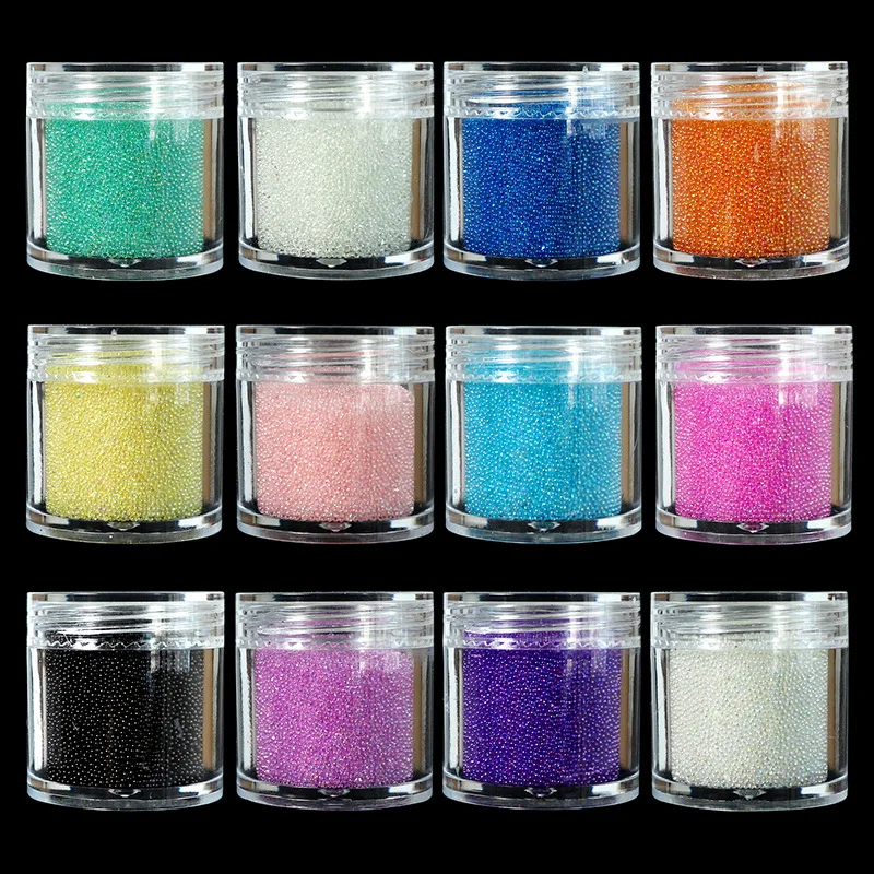 

Caviar Beads Crystal Tiny Rhinestones for Manicure Glass Balls Micro Bead for Nail Decorations DIY Charms Nail Art Accessories