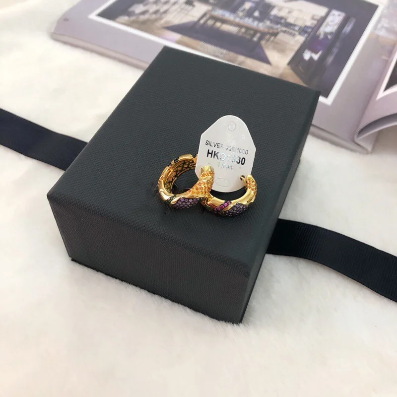 Модный шарм копия 1:1 желтый разноцветный обруч серьги женские роскошные