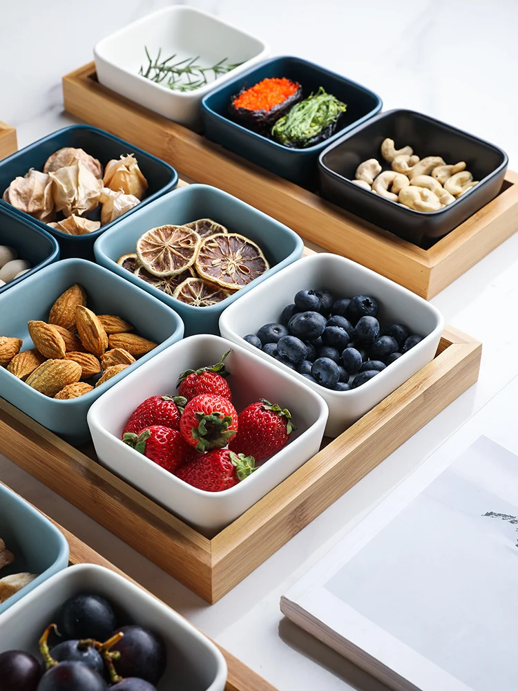 Nordic Стиль Керамика сетка тарелка для закуски пластина соус блюдо дома посуда