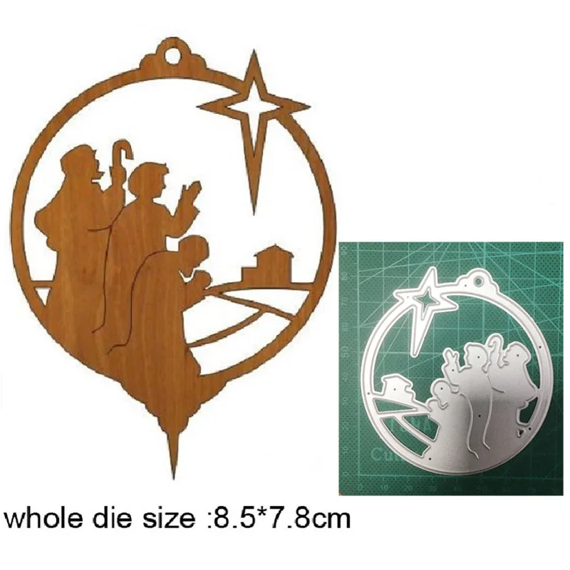 

Metal cutting dies cut die mold Nativity Scene Ornament decoration Scrapbook paper craft knife mould blade punch stencils dies