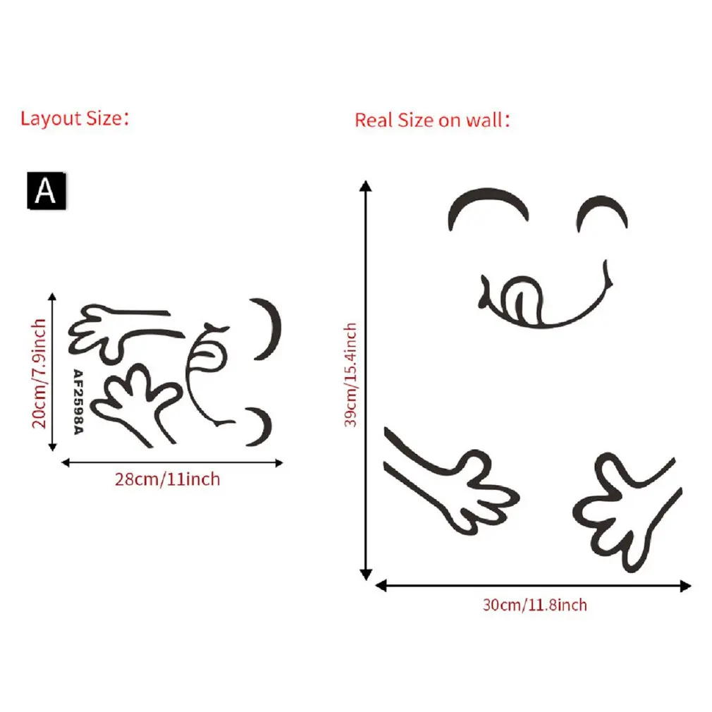 Съемные самоклеющиеся наклейки на холодильник с окном мультяшным декором