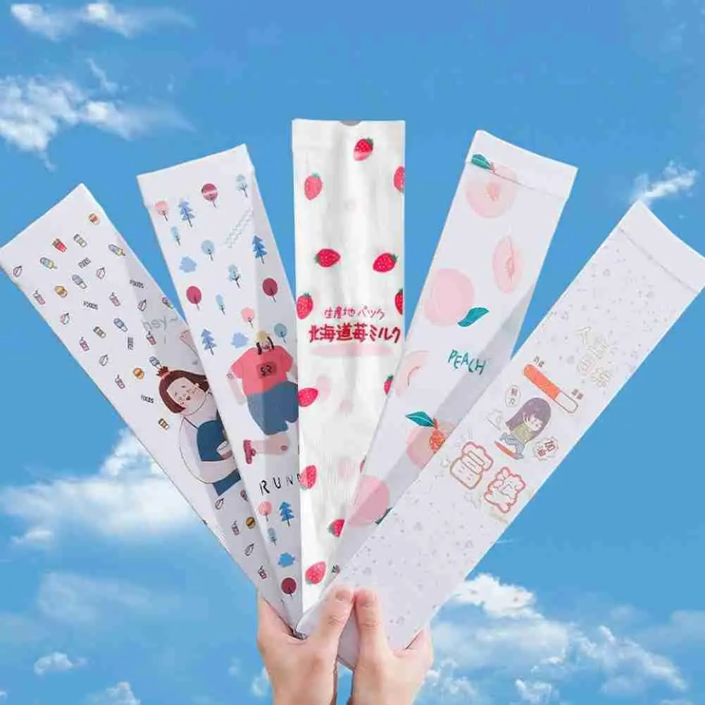 

Women Fashion Cute Sports Cycling Sleeves Compression Breathable UV Protection Ice Sleeves Cooling Outdoor Sunscreen Sleeves