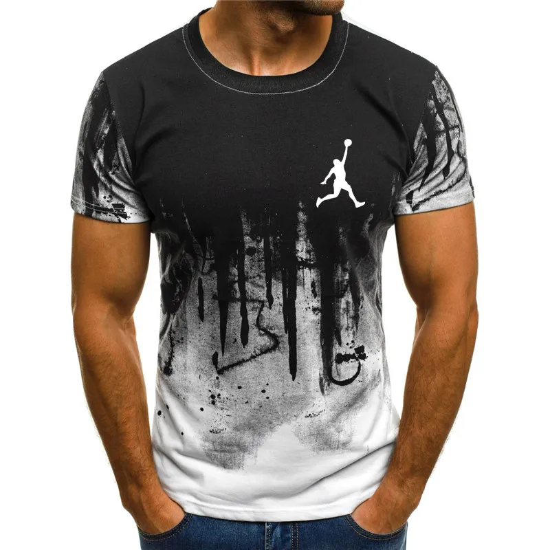 

2021 new Jordan-23 3dT t-shirt summer fun avatar printed t-shirt men's t-shirt top black polyes MEN t-shirt fashion short sleeve