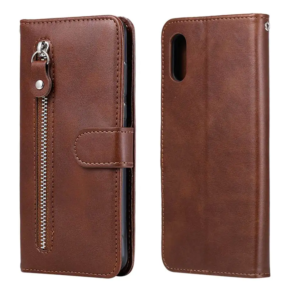 

Leather Zipper Flip Wallet Case For Redmi 9A 9C 7 8 A8 Phone Case For Xiaomi Redmi 6 Pro 9A 9C 7 8 8A Cover