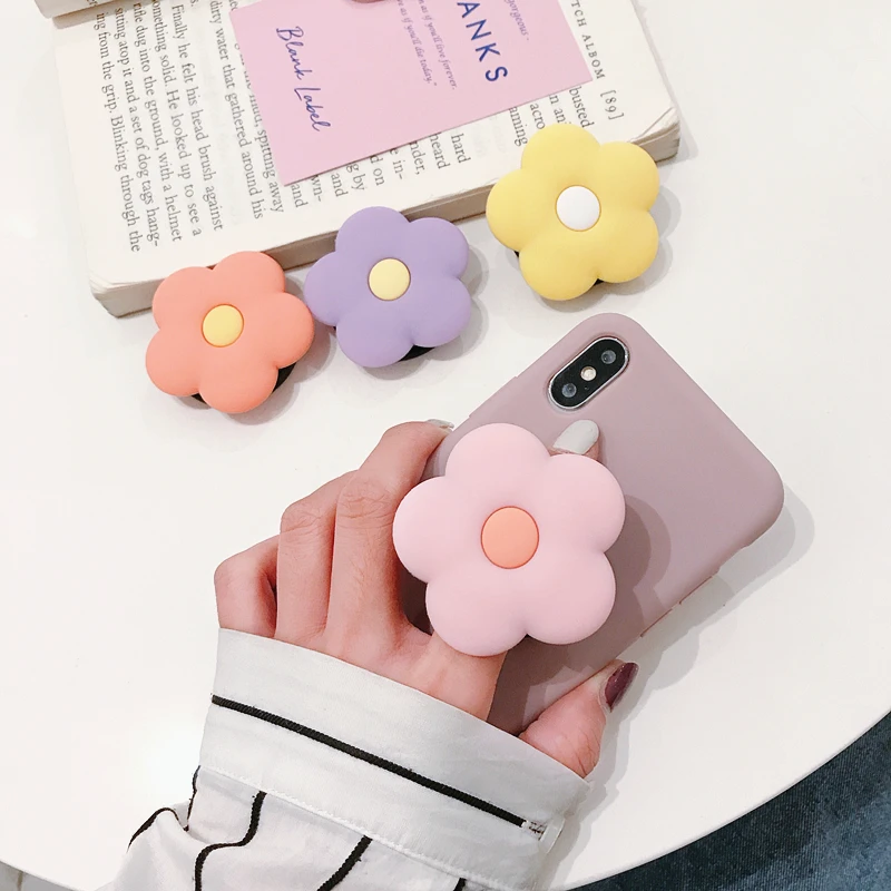 Милый Цветок раскладной стенд Kawaii для мобильный телефон держатель iPhone X 8 7 6 Plus IPAD