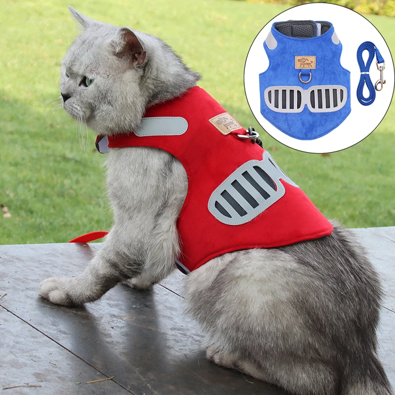 

Summer Dog Clothes With Leash Set For Small Dogs Breathable Suede Pet Dog Harness Vest Puppy Cats Chihuahua Jacket Shih Tzu Coat
