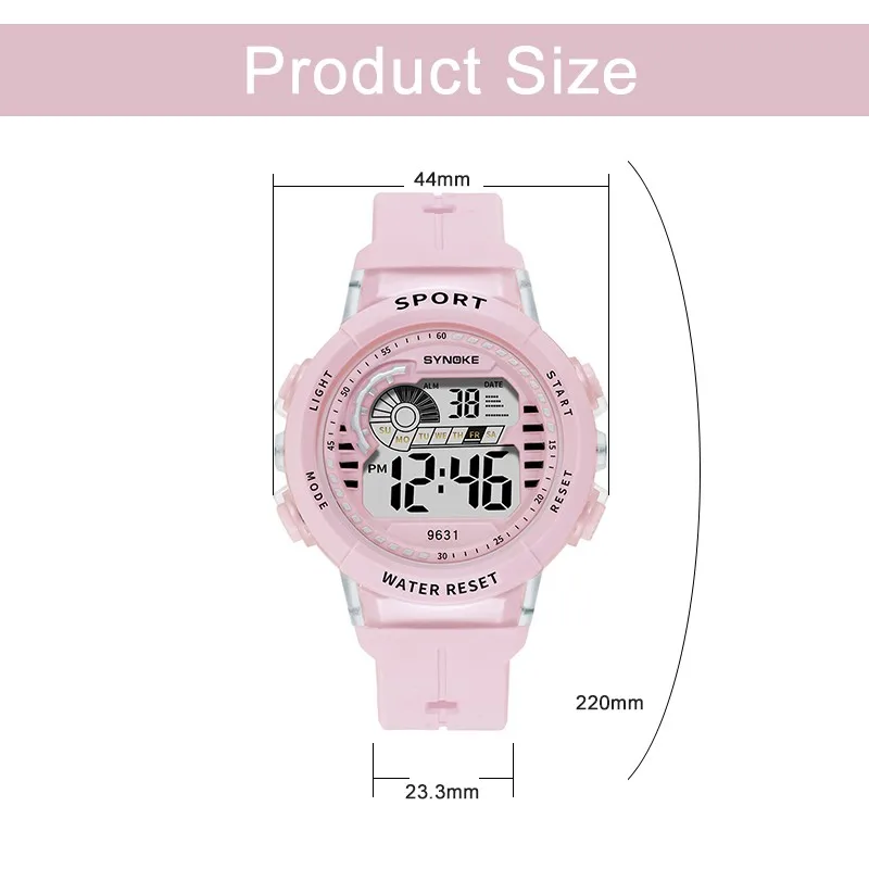 

Kids Children's Watch Electronic WristWatch for Boy Girl 50m Waterproof Student Sports Watches Colorful reloj