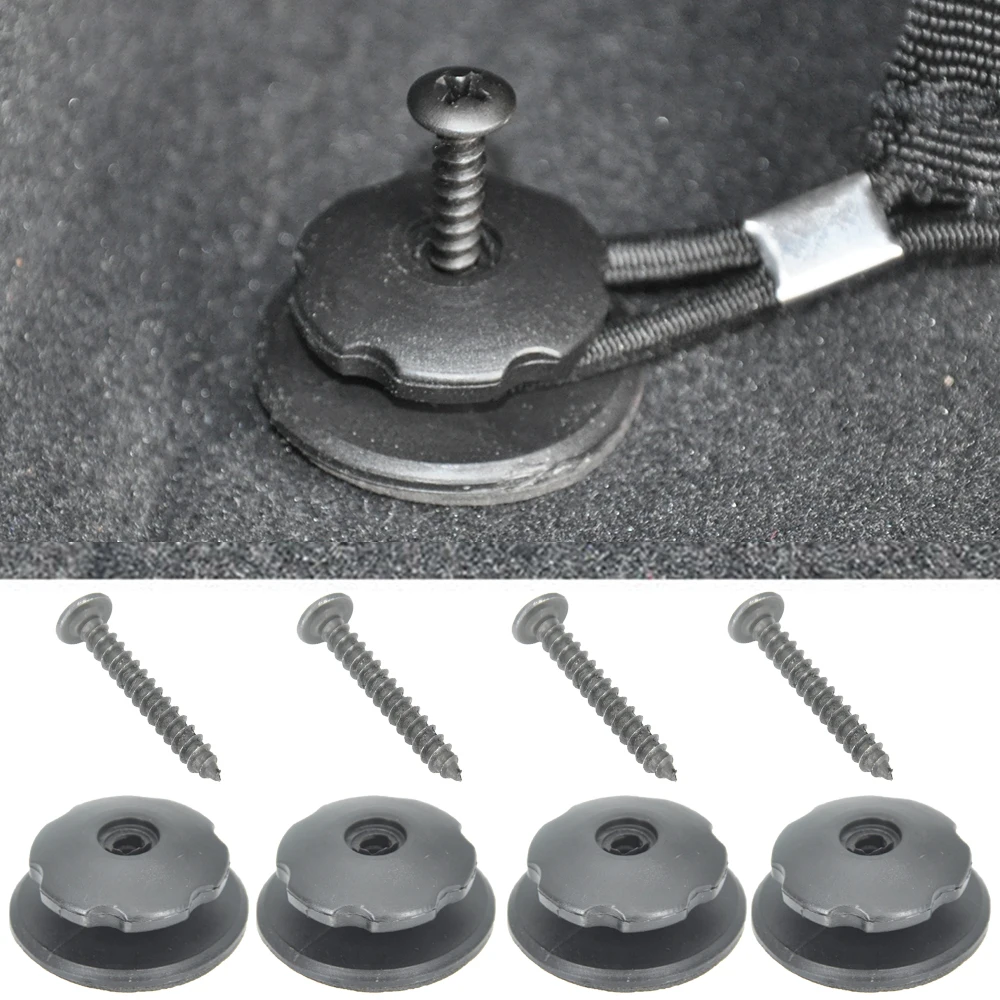

4PCS Car Cargo Net Replacement Hooks Hardware Kit Car Hook Mounting For Car Rear Cargo Trunk Storage Organizer Net