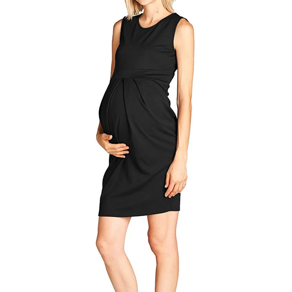 Женское платье без рукавов с оборками для беременных сарафан Zwangerschaps kleding | Мать и