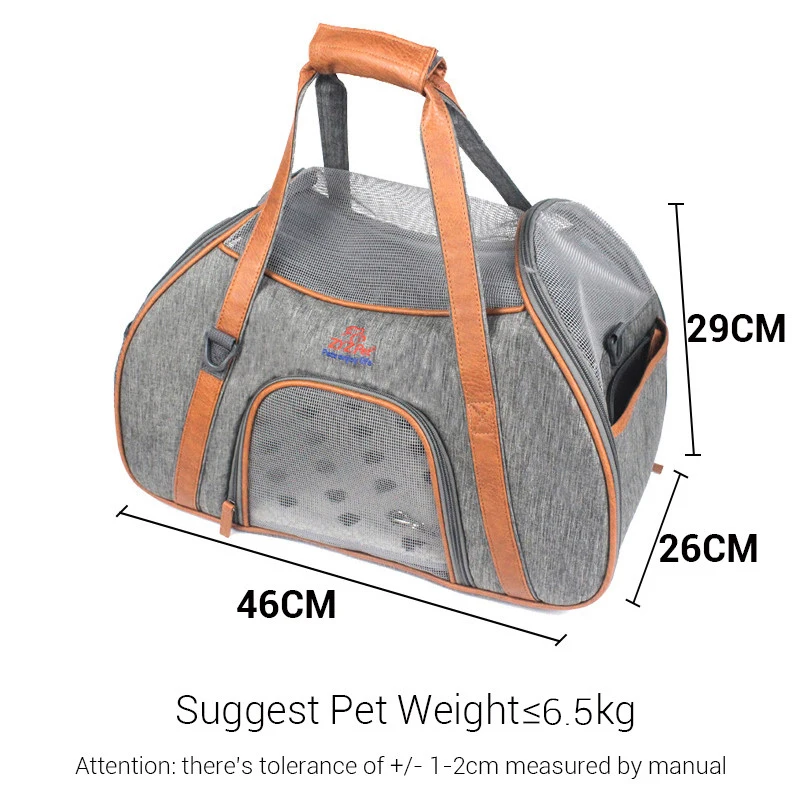 Дорожная сумка для маленьких собак складная дышащая переноска животных цвет
