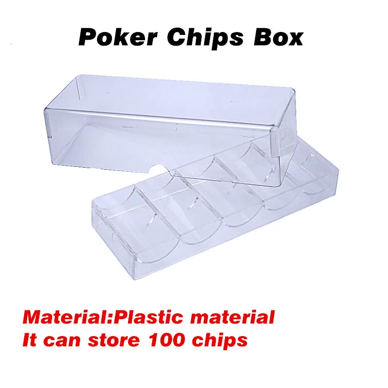 100 шт. покерные чипсы с пластиковой коробкой глина железная широкая игра