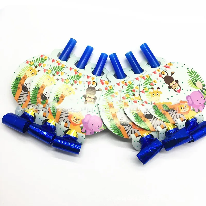 Blowing dragon 6pcs Вечерние украшения в виде животных в джунглях, капкейки, тарелки, чашки, украшения для вечеринки на день рождения, детские подарки для мальчиков, вечерние украшения - Цвет: Blowing dragon 6pcs