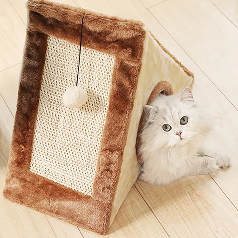 1 шт. игрушка-туннель для кошек с шариком маленькие домики скребок доски