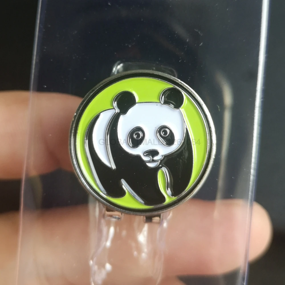 Панда мяч для гольфа маркер аксессуары 1 шт. с зажимами крышек сплав прекрасный