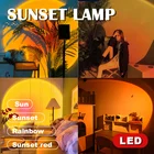 Ночники с проекцией заката, трансляция в реальном времени, радужная проекция, атмосфера, радужная лампа, Декор, ночники для украшения спальни.