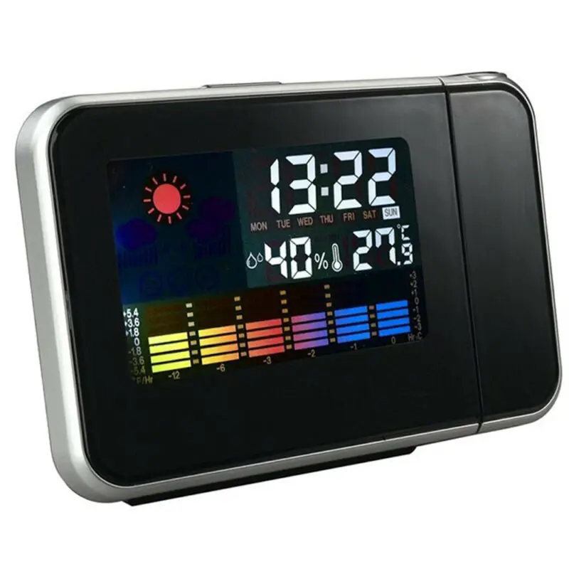 Горячая многофункциональная проекционные часы-будильник цифровые Дисплей