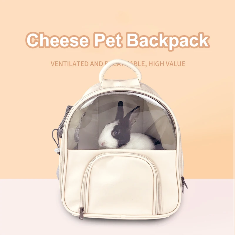 

Rabbit Backpack Bunny Carrying Case Breathable Pet Back Bag Cat Dog Travel Space Capsule Angola Rabbit Out Package Cage Supplies
