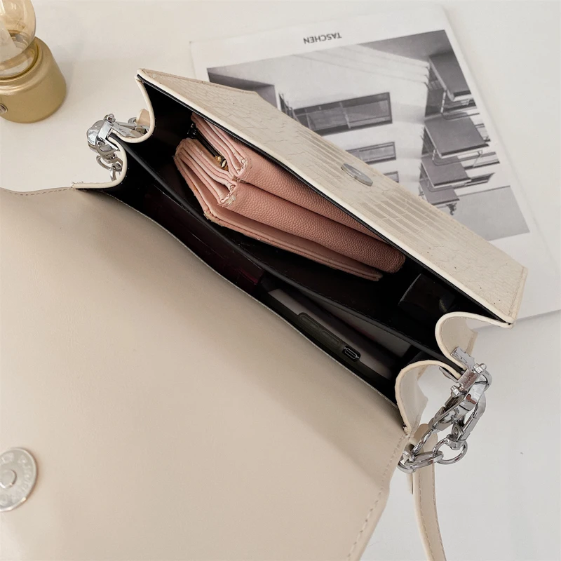 Маленькая сумка с каменным рисунком для женщин простая однотонная дамская