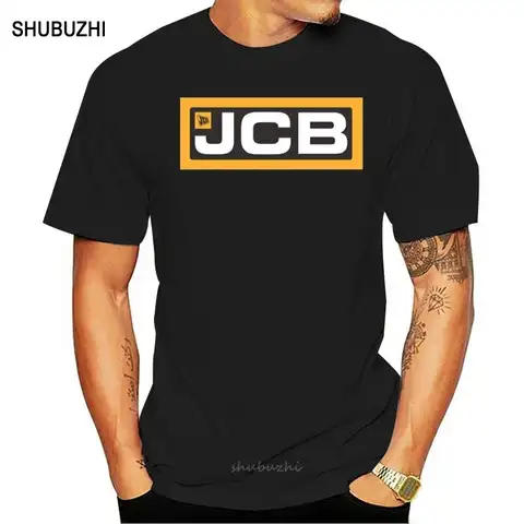 Футболка Midnite с изображением звездного экскаватора Jcb, мужские топы, футболка JCB с коротким рукавом, футболки, Хлопковая мужская футболка