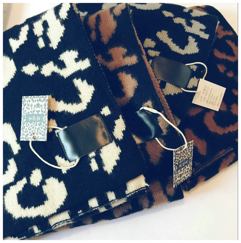 Новый кашемир как Леопардовый цвет Зимняя коллекция 2019 года двухсторонний шарф