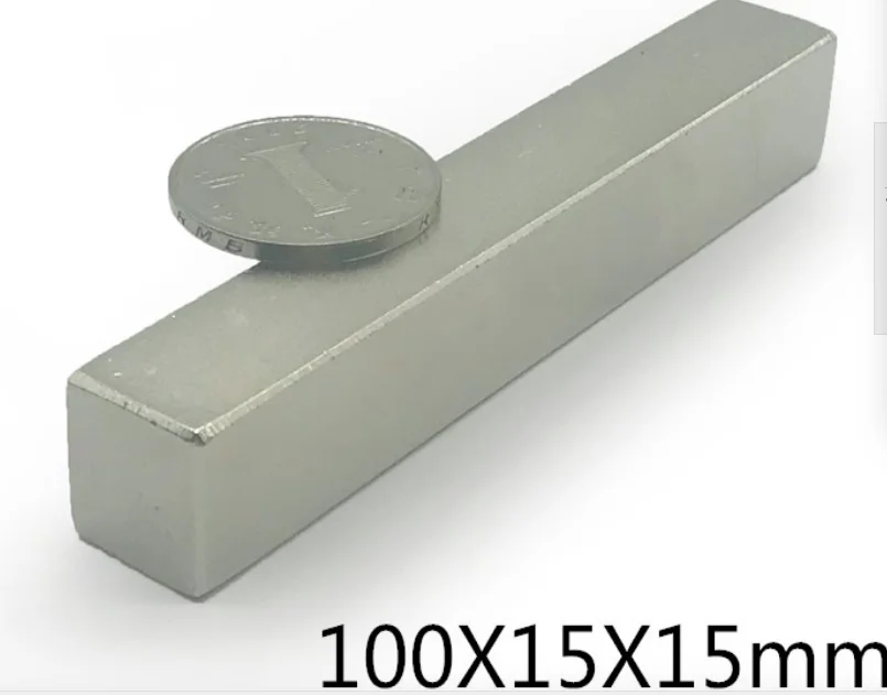 2 шт. N35 NdFeB Блок 100x15x15 мм Большой сильный Неодимовый Постоянный магнит