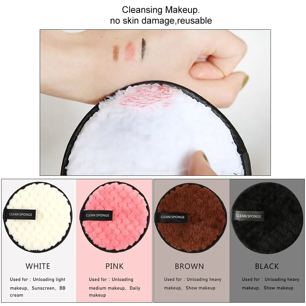4 шт. цвета средство для удаления макияжа полотенце очищающая ткань подушечки