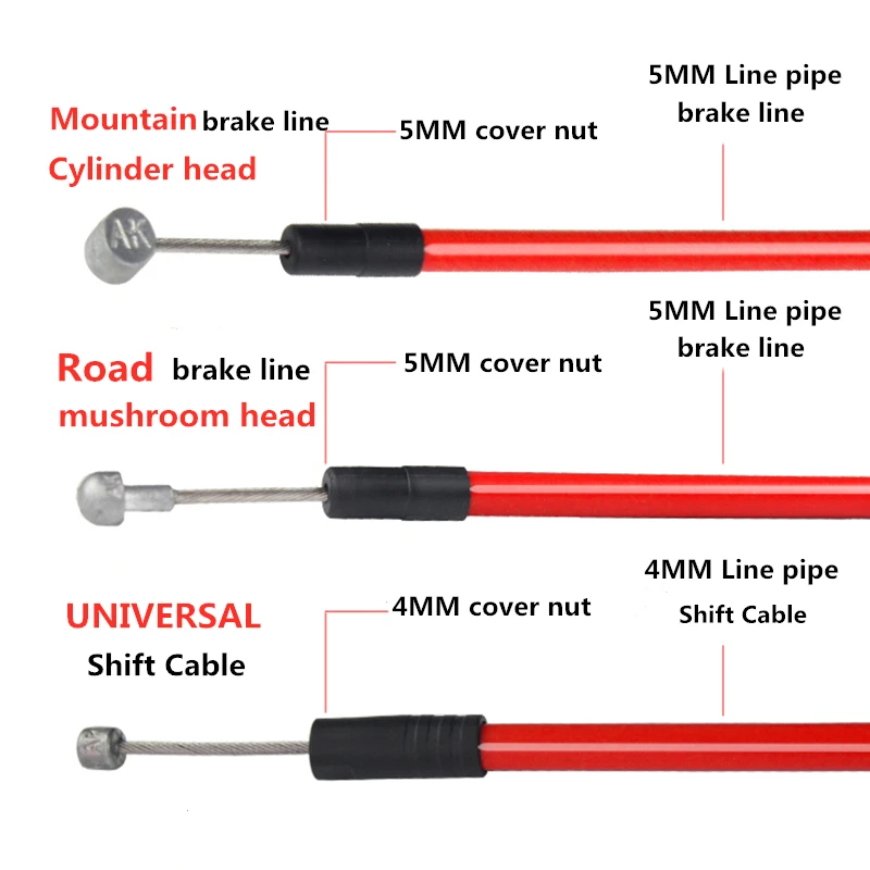 MTB тормоз для дорожного велосипеда кабель провод 4 цвета велосипедный