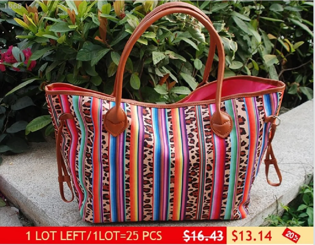 

GA Warehouse, США, доставка 25 шт., холщовые сумки-тоуты с радужным леопардом