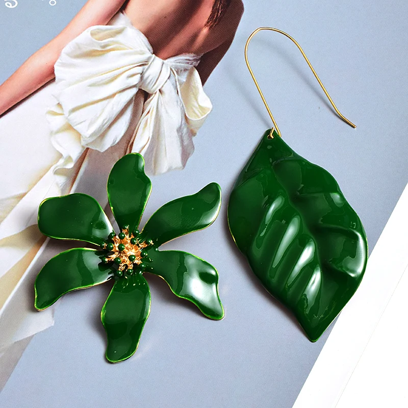 Женские длинные висячие серьги ZA опт металлические в форме цветка Изящные