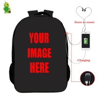 mochila customize laptop backpack custom logo pattern school bags customized teenage backpack usb charging custom travel backbag