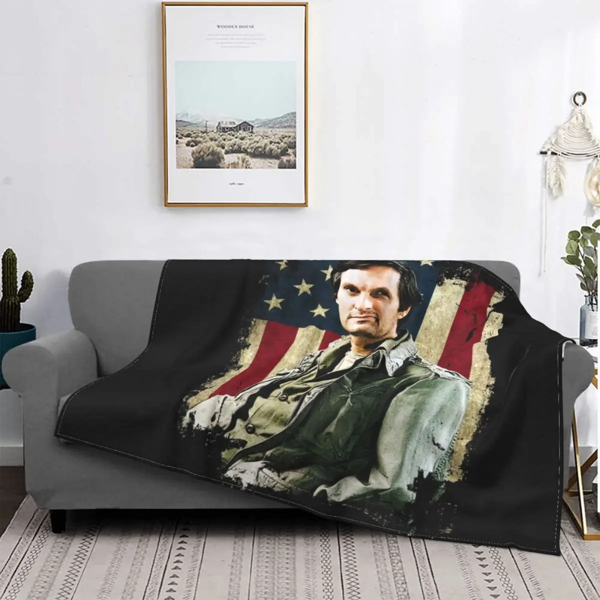 

Mantas de franela para serie de Tv, manta ligera y transpirable del Ejército de los Estados Unidos, para el hogar y la oficina,