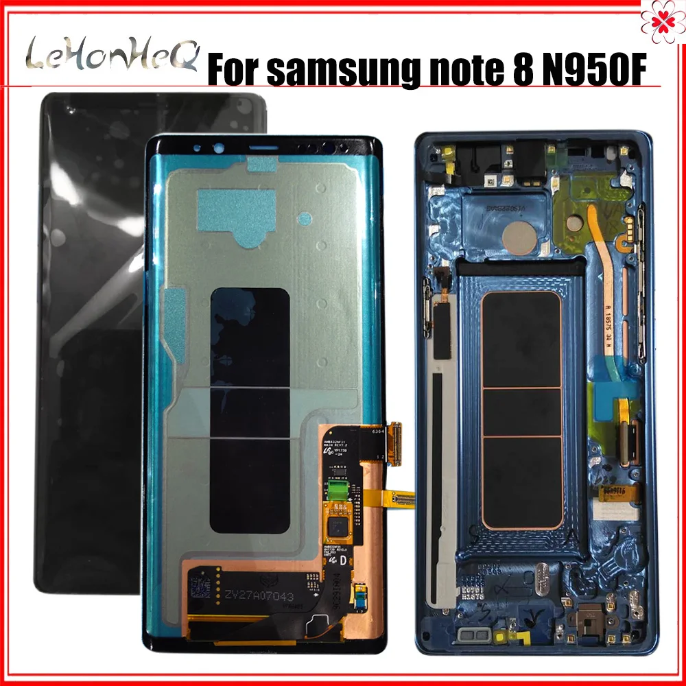 100% Оригинальный ЖК-дисплей для Samsung Galaxy Note 8 N950F N950FD дигитайзер сенсорного экрана в