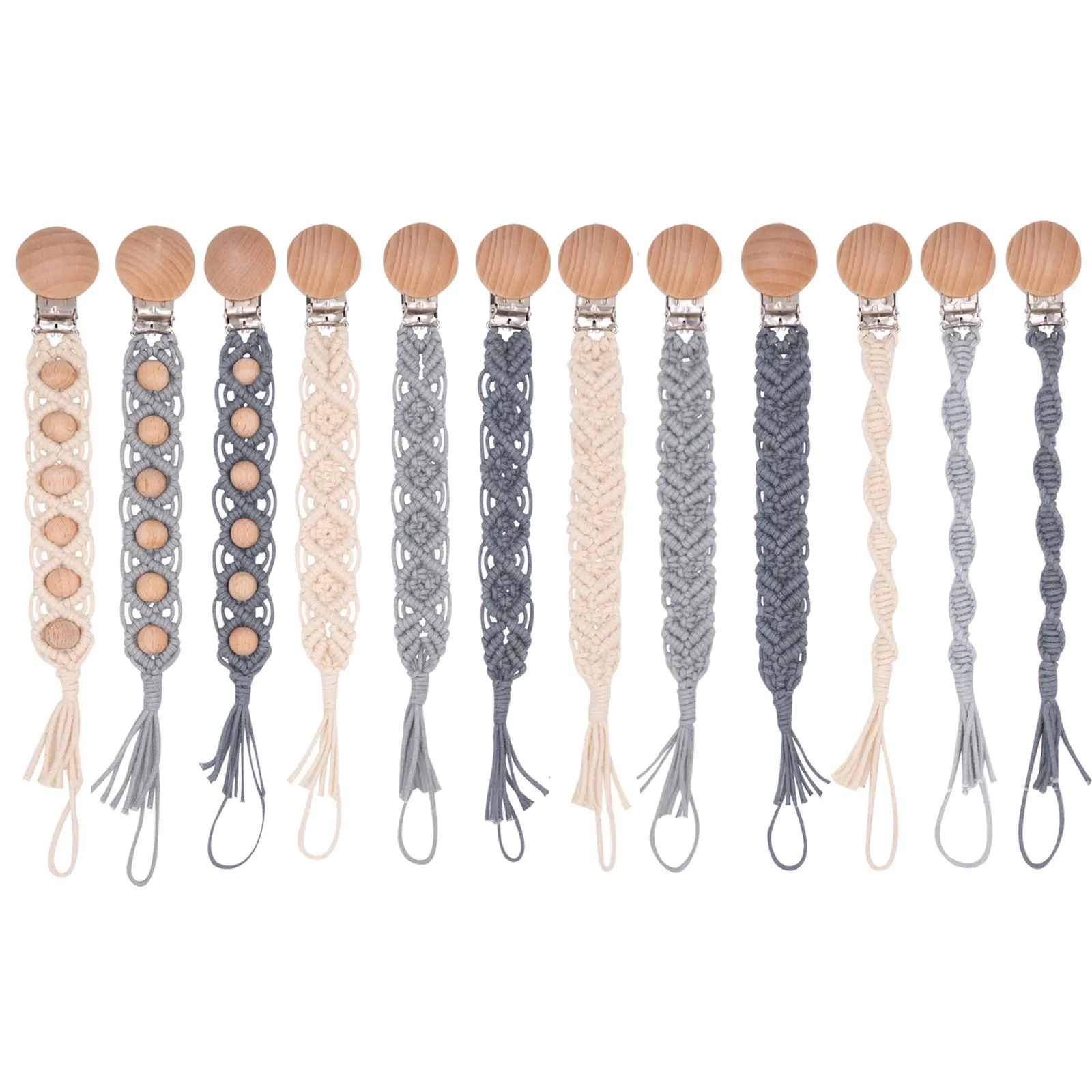 Популярный Плетеный зажим для соски ручной работы маленьких мальчиков и девочек