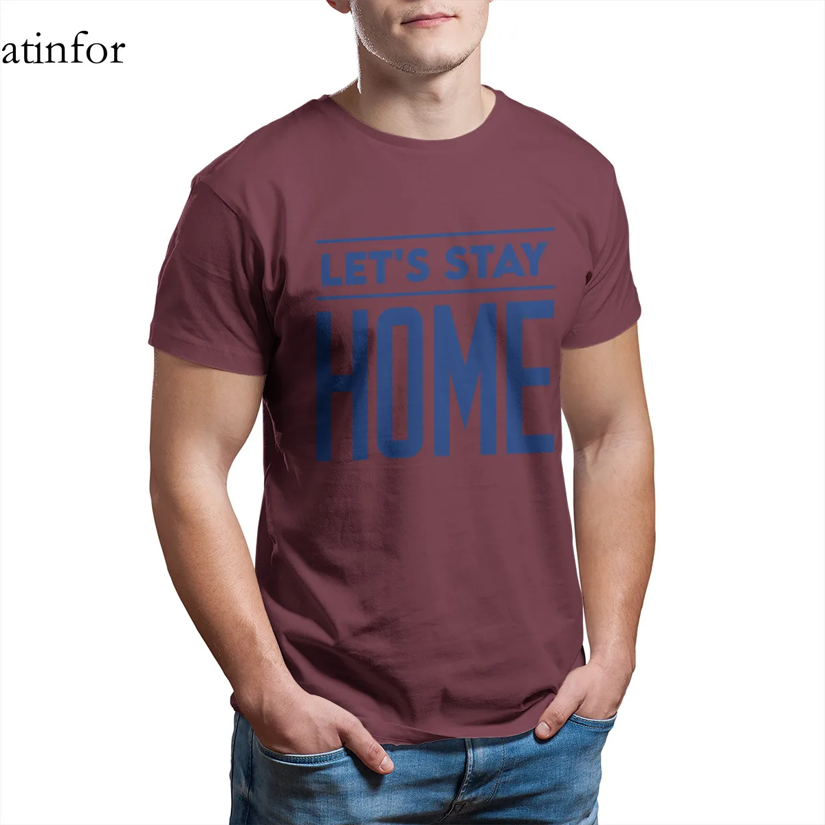 

Футболки для косплея Let's stay home, топы в стиле панк, 29335