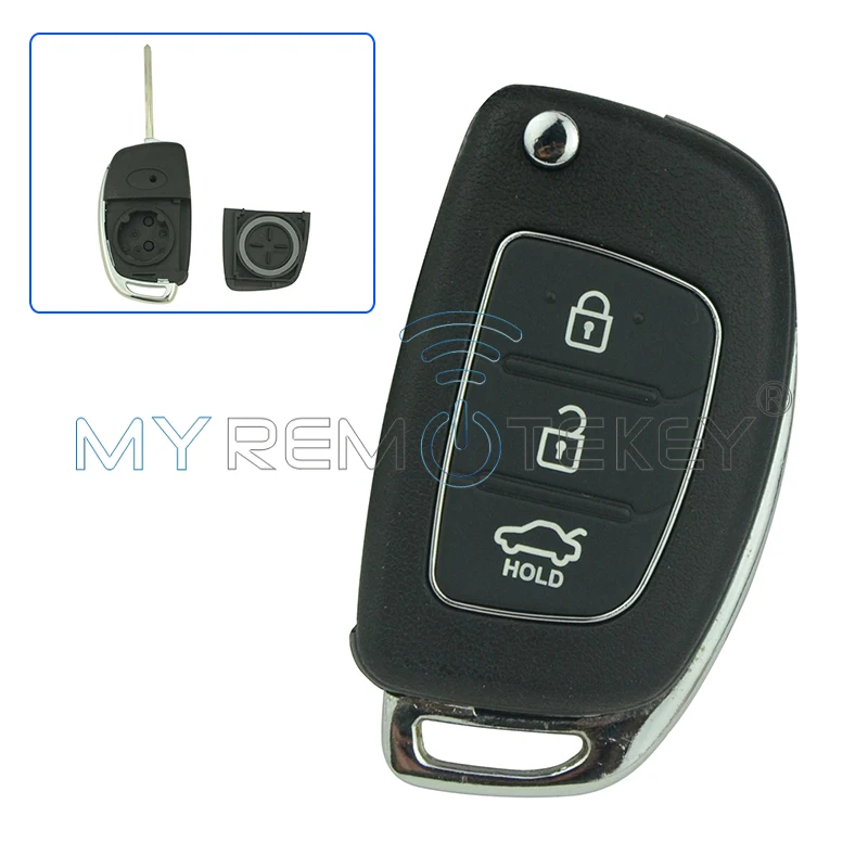 

5pcs remote key shell for Hyundai I20 I30 Elantra Genesis key cover Flip Folding Key case replacement 3 Button TOY49 Remtekey
