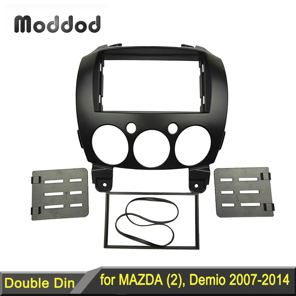 Double 2 Din DVD Fascia Stereo Panel for Mazda Demio 2007-2014 Radio Refitting Dash Mounting Installation Trim Kit Face Frame | Автомобили