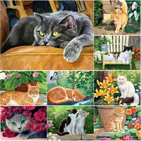 5d diy diamond painting cute cat diamond embroidery animals cross stitch full square round drill crafts manual gift home decor