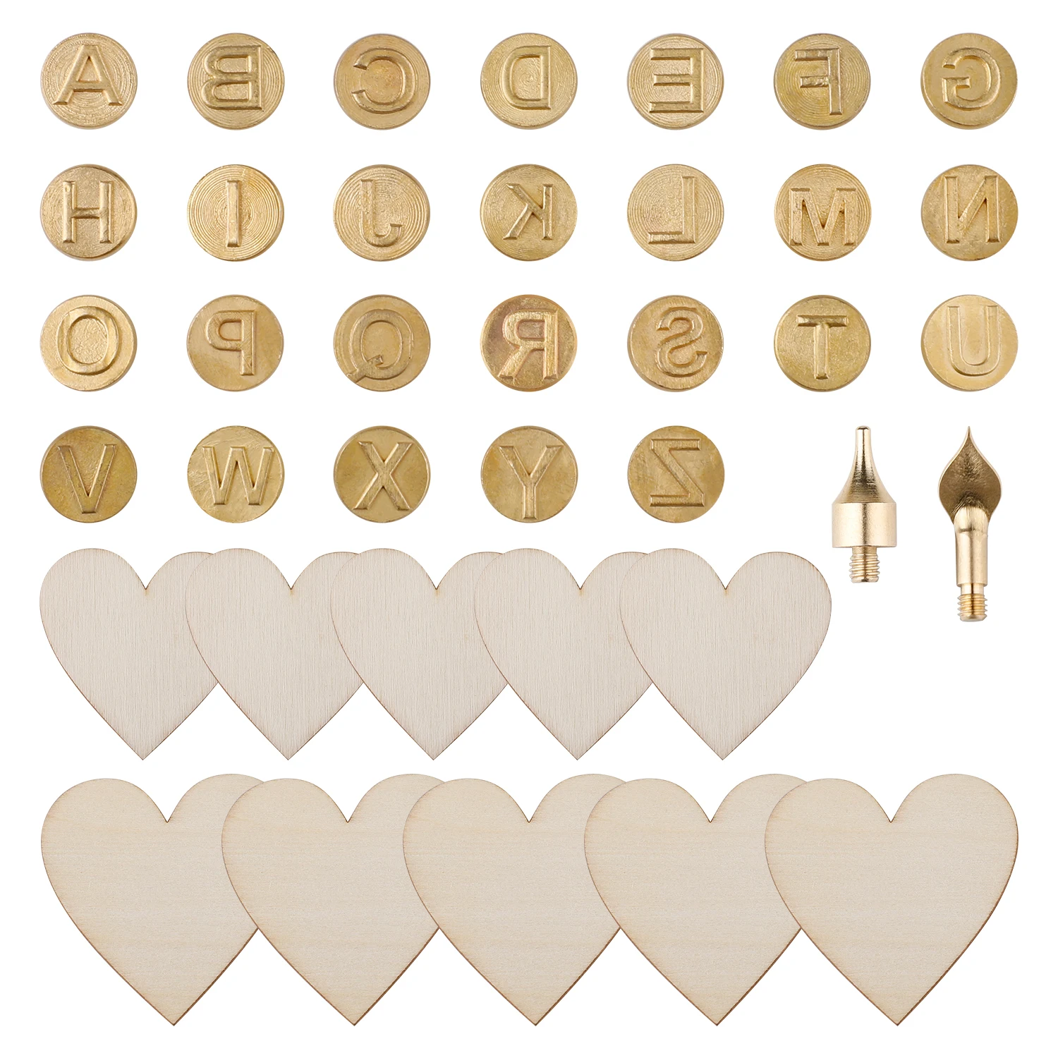 38 шт. дровяной печи наконечников ручек резьба очищайте жало паяльника трафарет