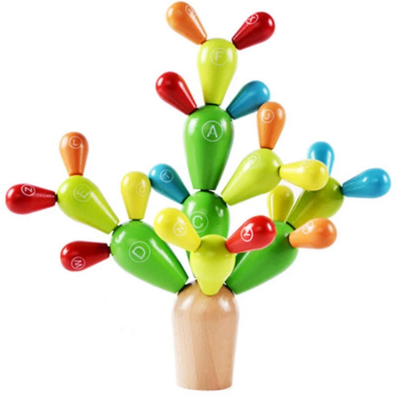 

Montessori Educational Toy Cactus Building Blocks Creative Toys For Early Education