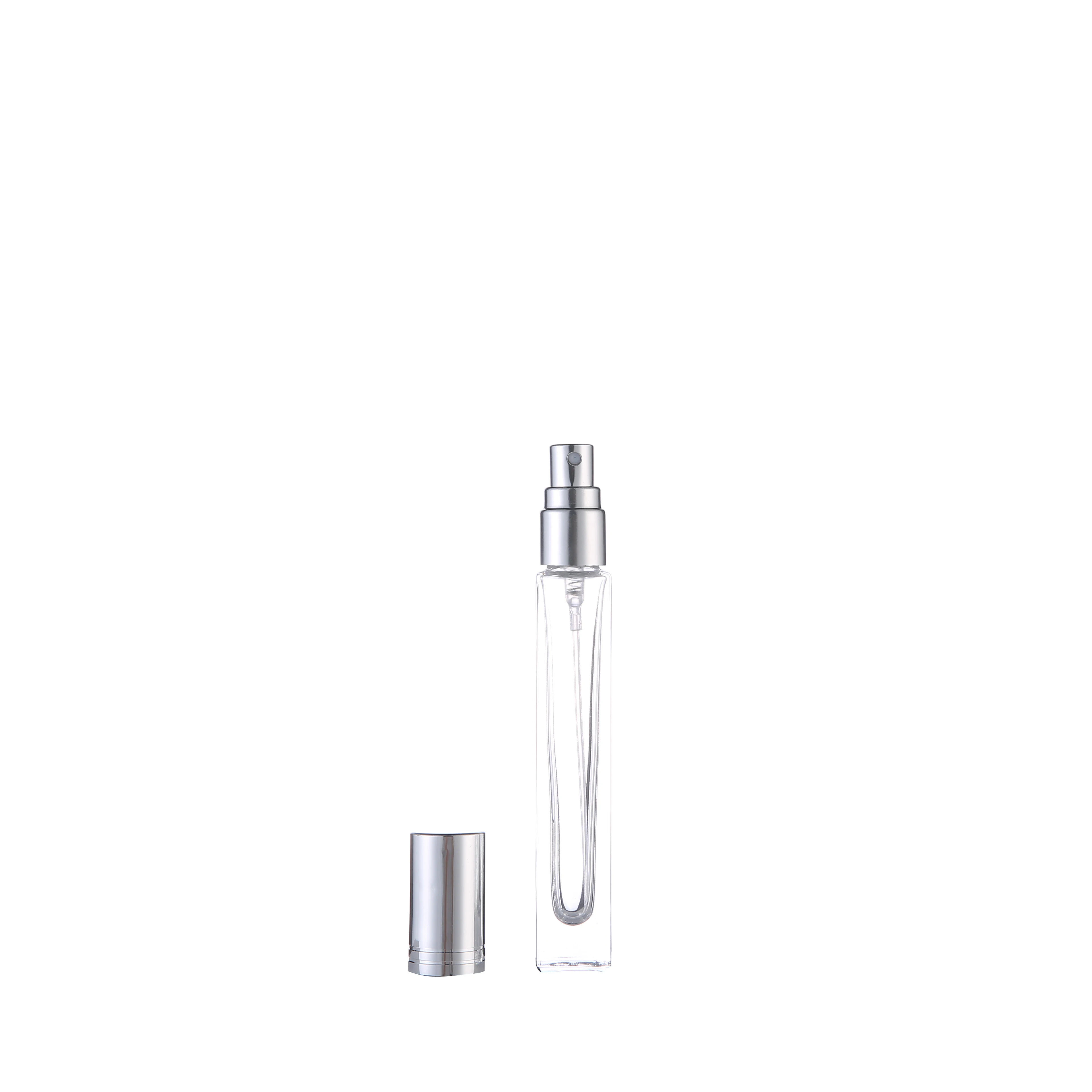 

MUB 10pcs 10ML Square & Round Shape Glass Perfume Oil Bottle High Quality Transparent Mini Portable Glass Perfume Spray Bottle