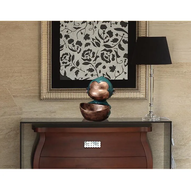 

Lucky Monkey Animal Storage Box Vcoin Monkey Sculpture Decorative Desk Home Accessories Birthday Christmas Gift M4410