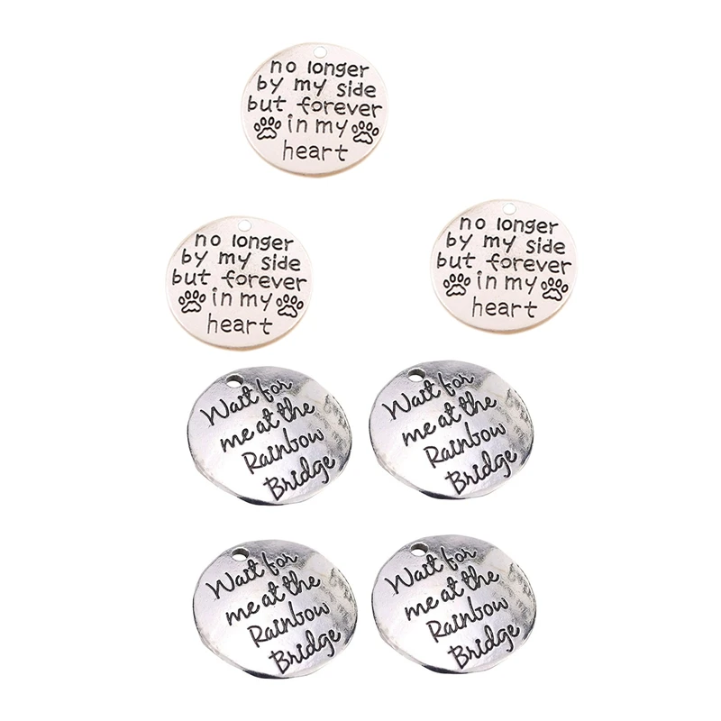 20 шт. сплав Древний &quotПодождите меня у Радужного моста&quot/&quotбольше не на моей