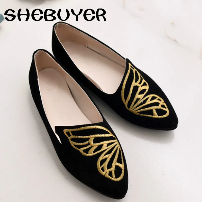 Осенние туфли с бабочками Женские туфли-оксфорды на плоской подошве лоферы без