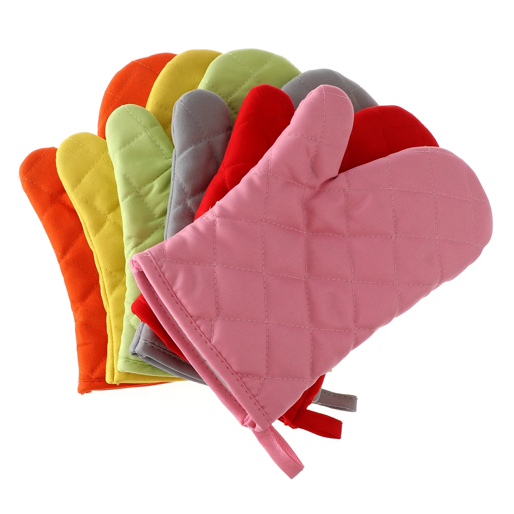 1PC New Portable Black Cotton Blend Thick Kitchen Baking Cook Insulated Padded Oven Gloves Mitt | Дом и сад